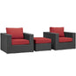 Sojourn 3 Piece Outdoor Patio Sunbrella¨ Sectional Set by Modway