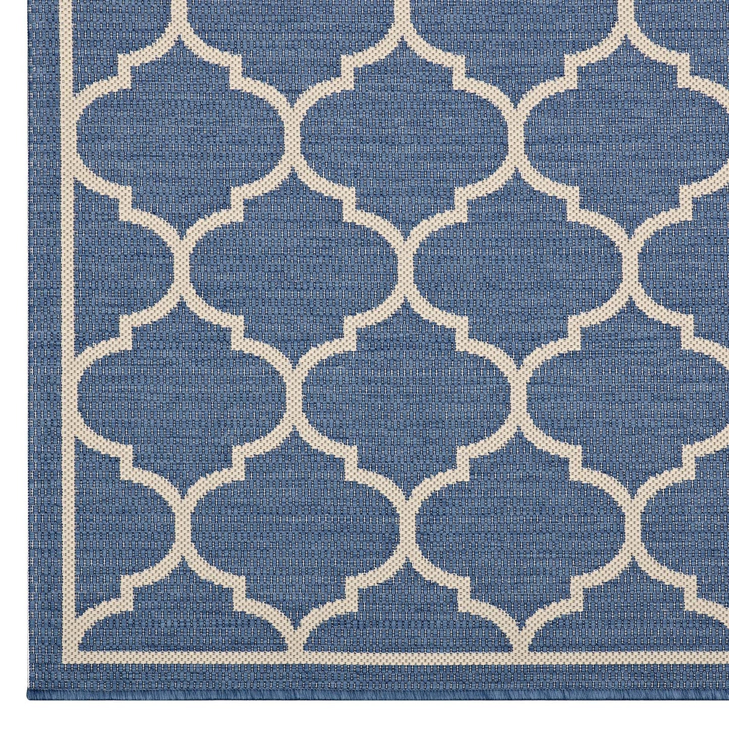 Avena Moroccan Quatrefoil Trellis Indoor and Outdoor 8x10 Area Rug by Modway