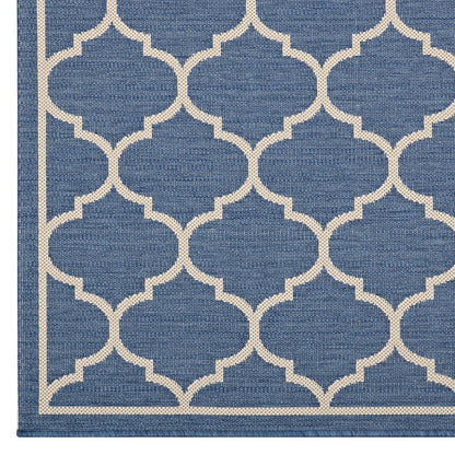Avena Moroccan Quatrefoil Trellis Indoor and Outdoor 8x10 Area Rug by Modway