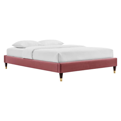 Harlow Performance Velvet King Platform Bed Frame by Modway