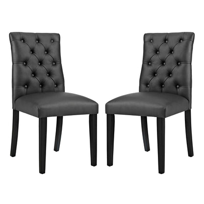 Duchess Vinyl Dining Chair Set of 2 by Modway