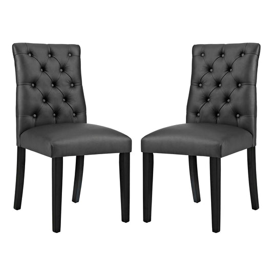 Duchess Vinyl Dining Chair Set of 2 by Modway