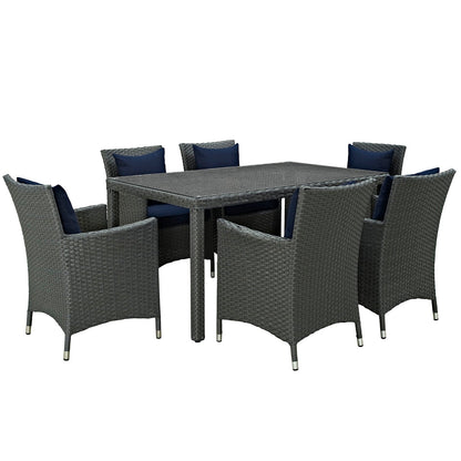 Sojourn 7 Piece Outdoor Patio Sunbrella¨ Dining Set by Modway