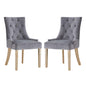 Pose Performance Velvet Dining Chair Set of 2 by Modway