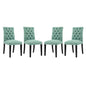 Duchess Fabric Dining Chair Set of 4 by Modway