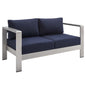 Shore Sunbrella¨ Fabric Aluminum Outdoor Patio Loveseat by Modway