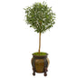 49" Olive Artificial Tree In Decorative Planter 9225 By Nearly Natural