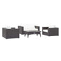 Convene 4 Piece Set Outdoor Patio with Fire Pit by Modway