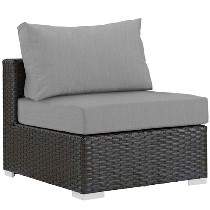 Sojourn 5 Piece Outdoor Patio Sunbrella¨ Sectional Set by Modway