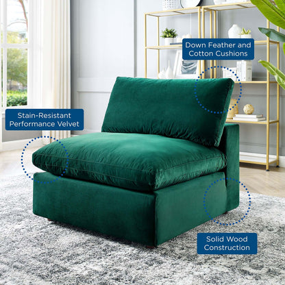 Commix Down Filled Overstuffed Performance Velvet Armless Chair by Modway