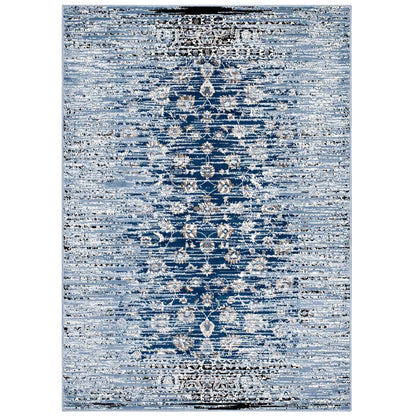 Chiara Distressed Floral Lattice Contemporary 5x8 Area Rug by Modway