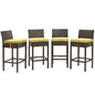 Conduit Outdoor Patio Wicker Rattan Bar Stool Set of 4 by Modway