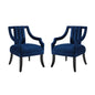Harken Performance Velvet Accent Chair Set of 2 by Modway