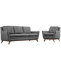 Beguile Upholstered Fabric Living Room Set Set of 2 by Modway