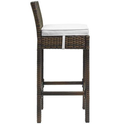 Conduit Outdoor Patio Wicker Rattan Bar Stool Set of 4 by Modway