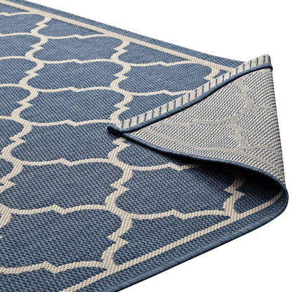 Avena Moroccan Quatrefoil Trellis Indoor and Outdoor 5x8 Area Rug by Modway
