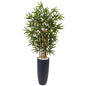 4' Bamboo Tree in Gray Cylinder Planter