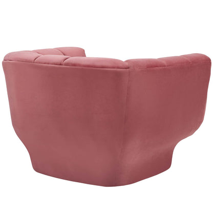 Entertain Vertical Channel Tufted Performance Velvet Armchair Set of 2 by Modway
