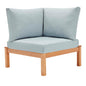 Freeport Karri Wood Sectional Sofa Outdoor Patio Corner Chair by Modway