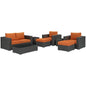 Sojourn 8 Piece Outdoor Patio Sunbrella¨ Sectional Set by Modway
