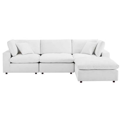 Commix 4-Piece Down Filled Overstuffed Performance Velvet Sectional Sofa by Modway