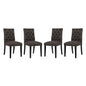 Duchess Fabric Dining Chair Set of 4 by Modway