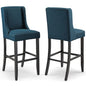 Baron Upholstered Fabric Bar Stool Set of 2 by Modway