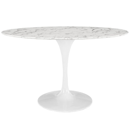 Lippa 54" Oval Faux Marble Dining Table by Modway