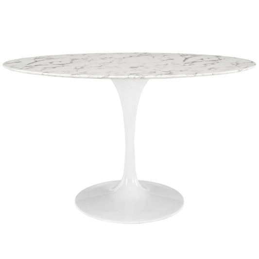 Lippa 54" Oval Faux Marble Dining Table by Modway