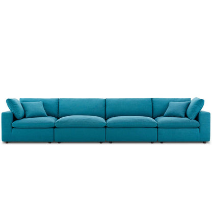 Commix 4 Piece Down Filled Overstuffed Sectional Sofa Set by Modway