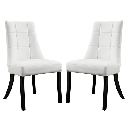 Noblesse Vinyl Dining Chair Set of 2 by Modway