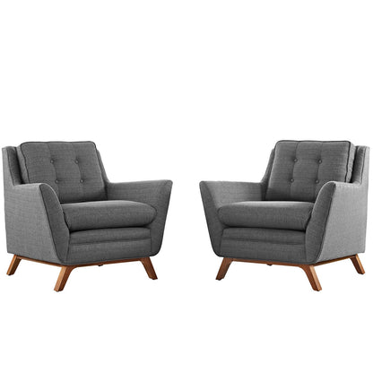 Beguile 2 Piece Upholstered Fabric Living Room Set by Modway