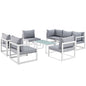 Fortuna 8 Piece Outdoor Patio Sectional Sofa Set by Modway