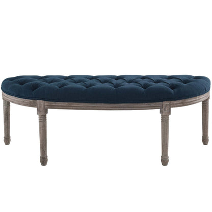 Esteem Vintage French Upholstered Fabric Semi-Circle Bench by Modway