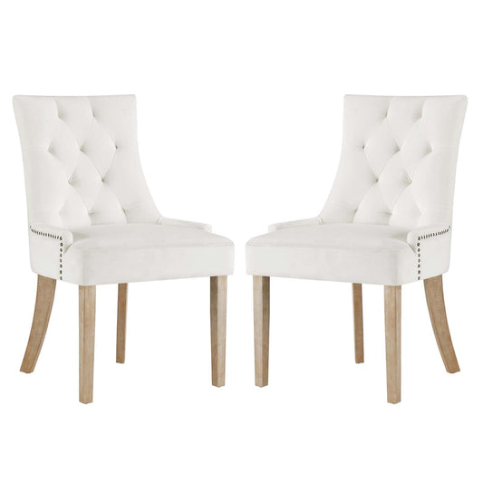 Pose Performance Velvet Dining Chair Set of 2 by Modway