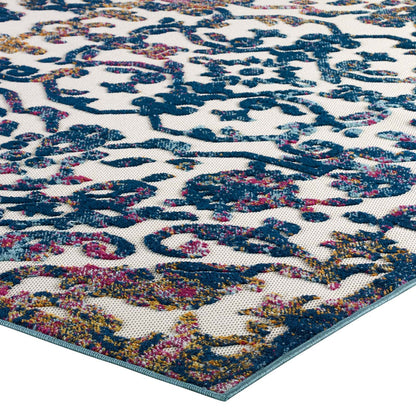 Reflect Primrose Ornate Floral Lattice 8x10 Indoor/Outdoor Area Rug by Modway