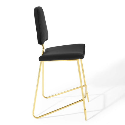Ponder Performance Velvet Bar Stool by Modway