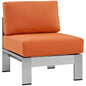 Shore Armless Outdoor Patio Aluminum Chair by Modway