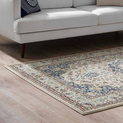 Meryam Distressed Vintage Medallion 5x8 Area Rug by Modway