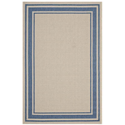 Rim Solid Border Indoor and Outdoor 5x8 Area Rug by Modway