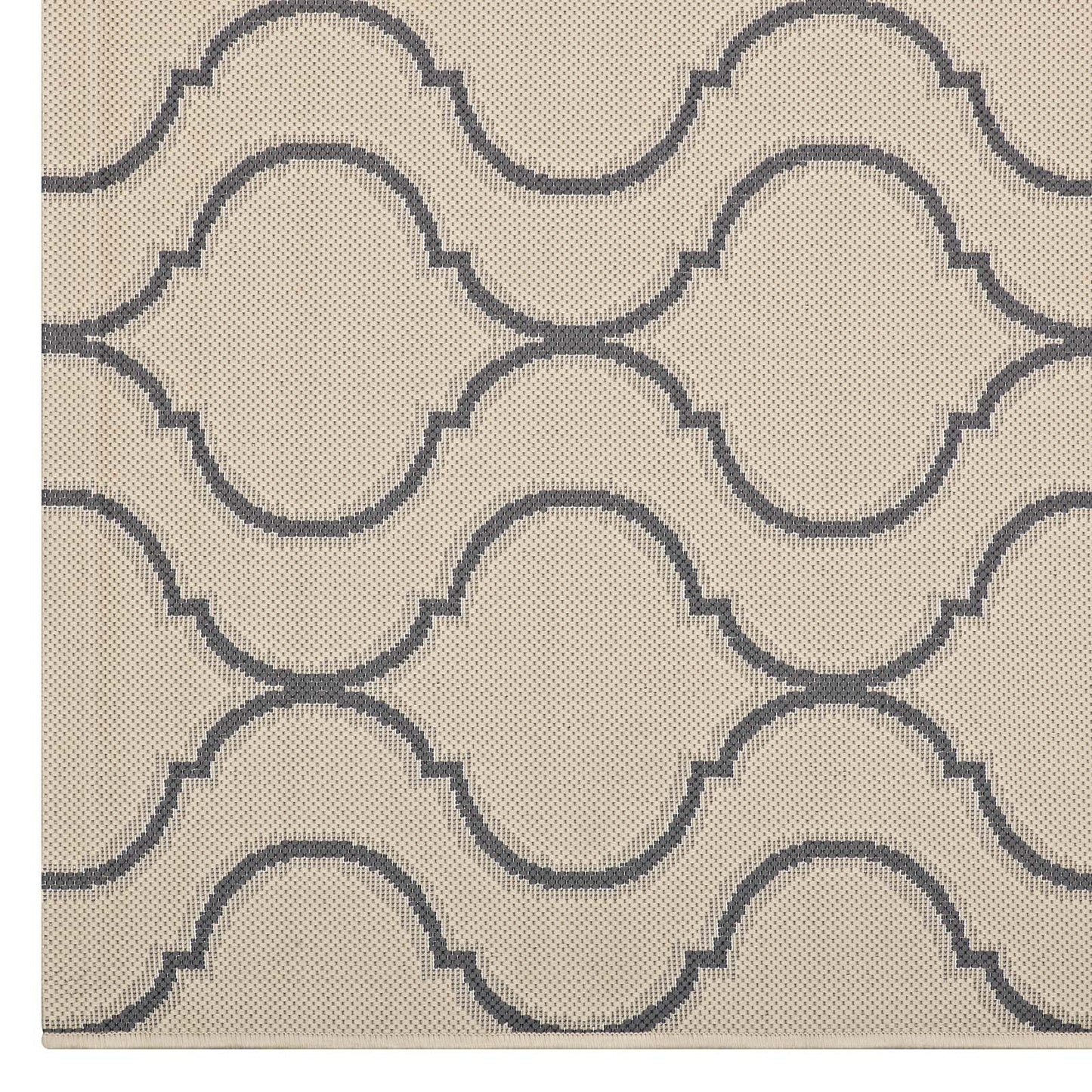 Linza Wave Abstract Trellis Indoor and Outdoor 8x10 Area Rug by Modway