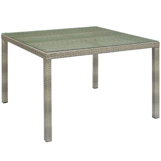 Conduit 47" Square Outdoor Patio Wicker Rattan Table by Modway