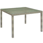 Conduit 47" Square Outdoor Patio Wicker Rattan Table by Modway