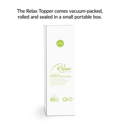 Relax Queen 2" Gel Memory Foam Mattress Topper by Modway