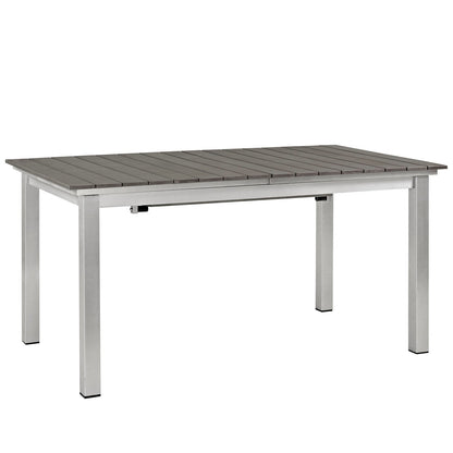 Shore Outdoor Patio Aluminum Dining Table by Modway