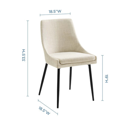 Viscount Upholstered Fabric Dining Chairs Set of 2 by Modway