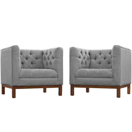 Panache Upholstered Fabric Living Room Set Set of 2 by Modway