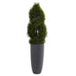 4.5' Double Pond Cypress Spiral Artificial Tree in Cylinder Planter