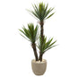 56" Yucca Artificial Tree in Sandstone Planter