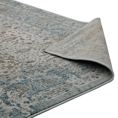 Dilys Distressed Vintage Floral Lattice 5x8 Area Rug by Modway